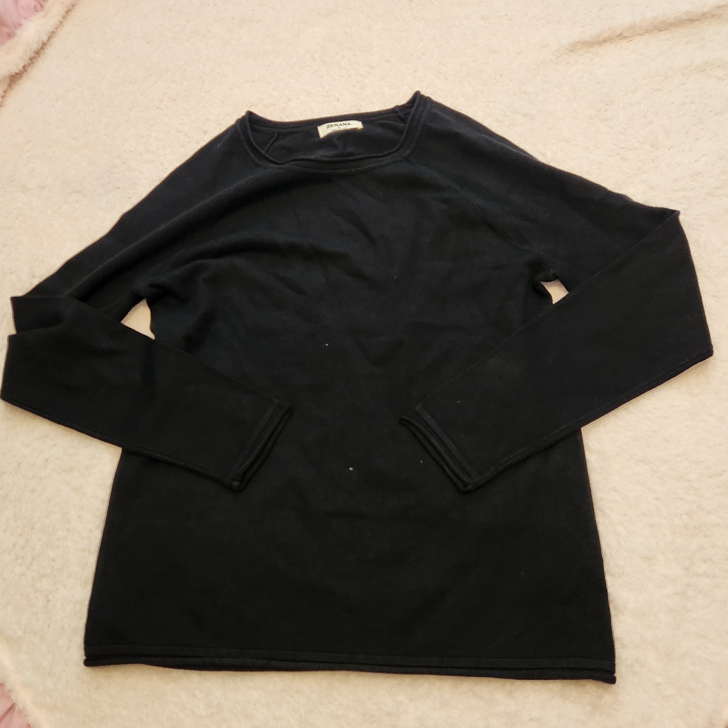 Willow Boutique Black Long Sleeve Sweater Top Zenana
